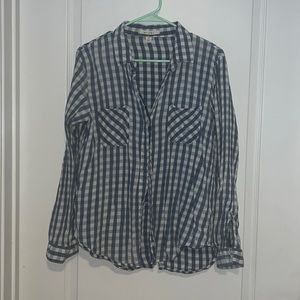 Plaid jean/white button up